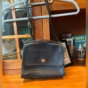Vintage Coach Black Court Bag 9870
